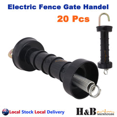 20 Pcs Electric Fence Gate Handle Insulated Spring Handles Black