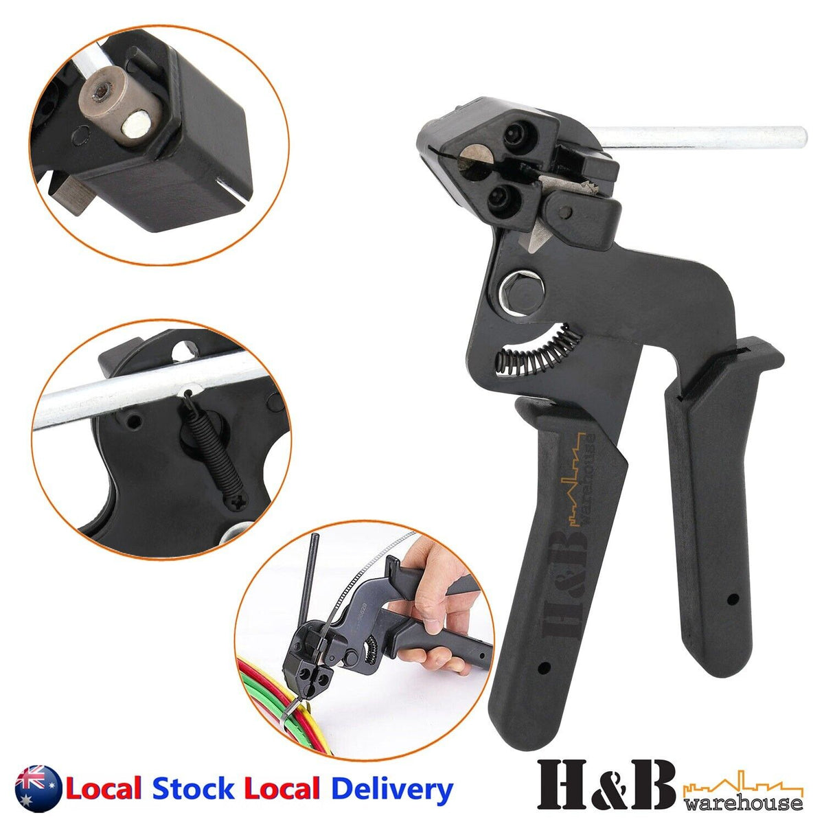 Heavy Duty Stainless Steel Cable Tie Gun Auto Tightener Tensioner Cutt ...
