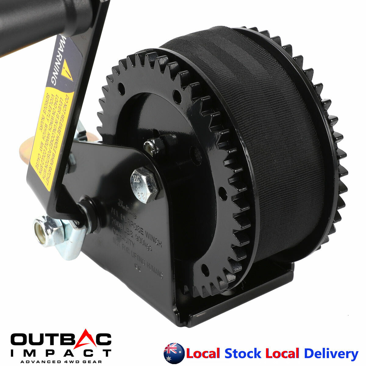 2000 LBS Hand Winch Solid Precise Double Gear Structure Professional Taiwan Made