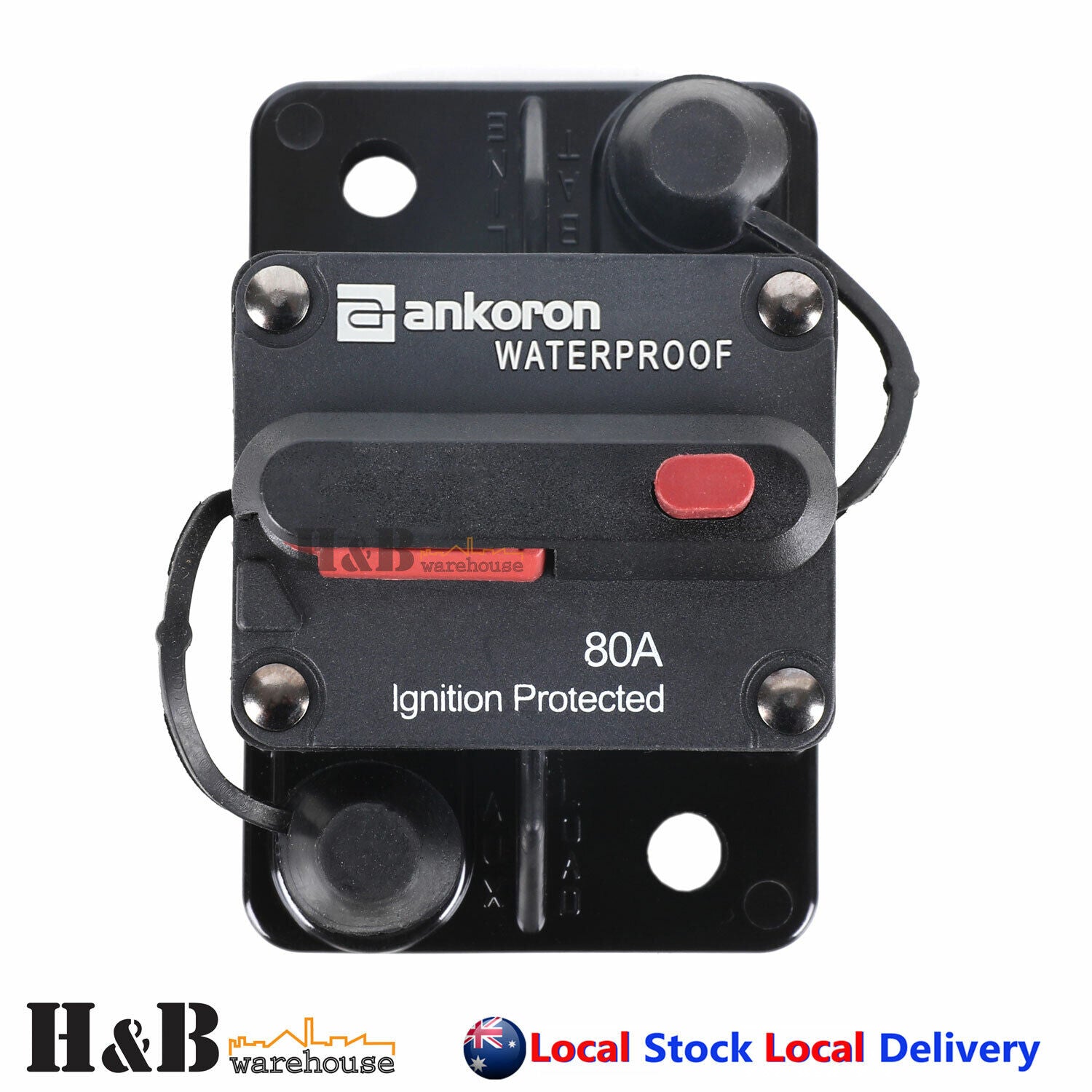 80A AMP Circuit Breaker 12V 24 Volt IP67 Waterproof Manual Reset Switc ...