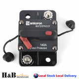 2x140AMP Circuit Breaker Dual Battery IP67 Waterproof 12V 24V Fuse Manual Reset