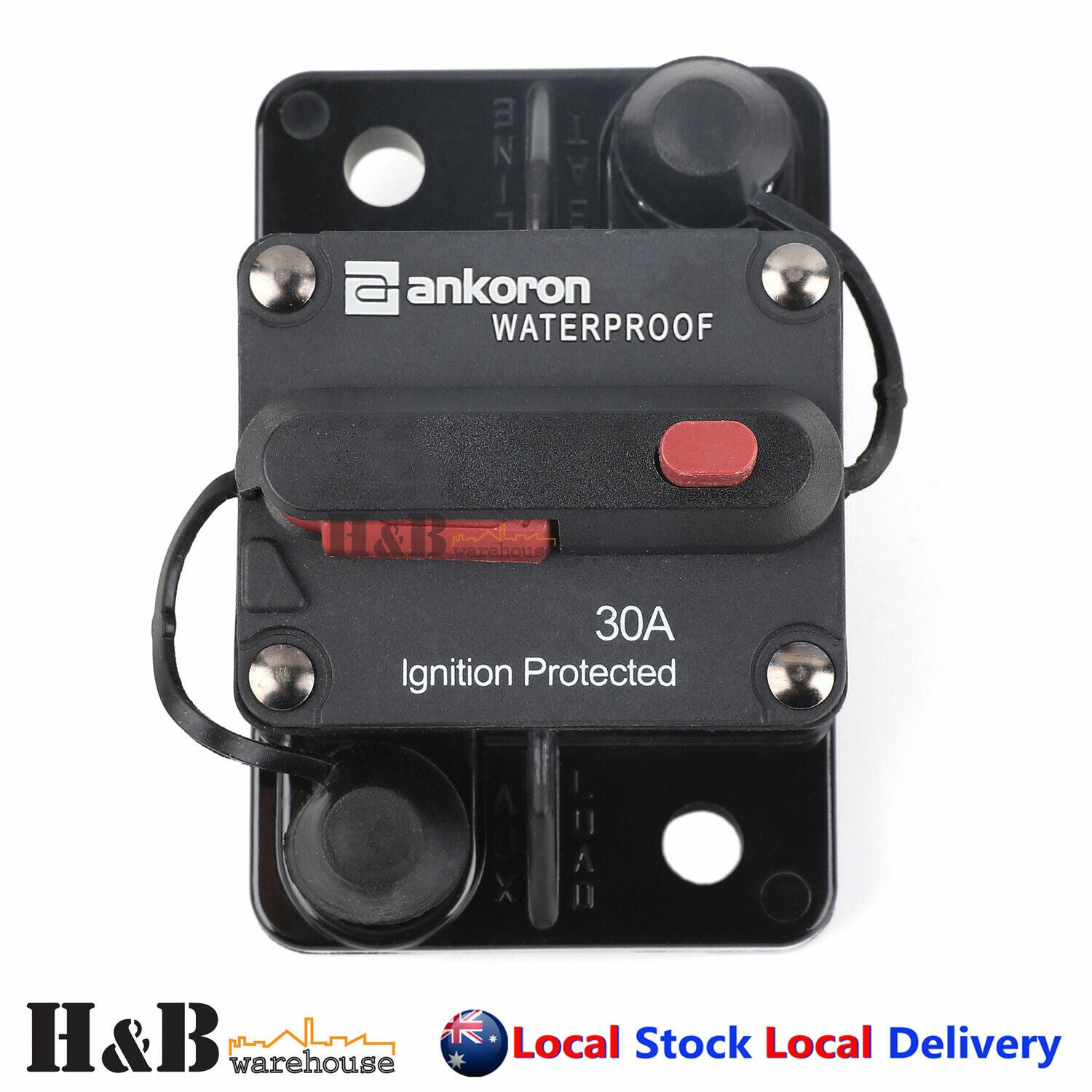 30A AMP Circuit Breaker Dual Battery IP67 Waterproof 12V 24V Fuse Manu ...