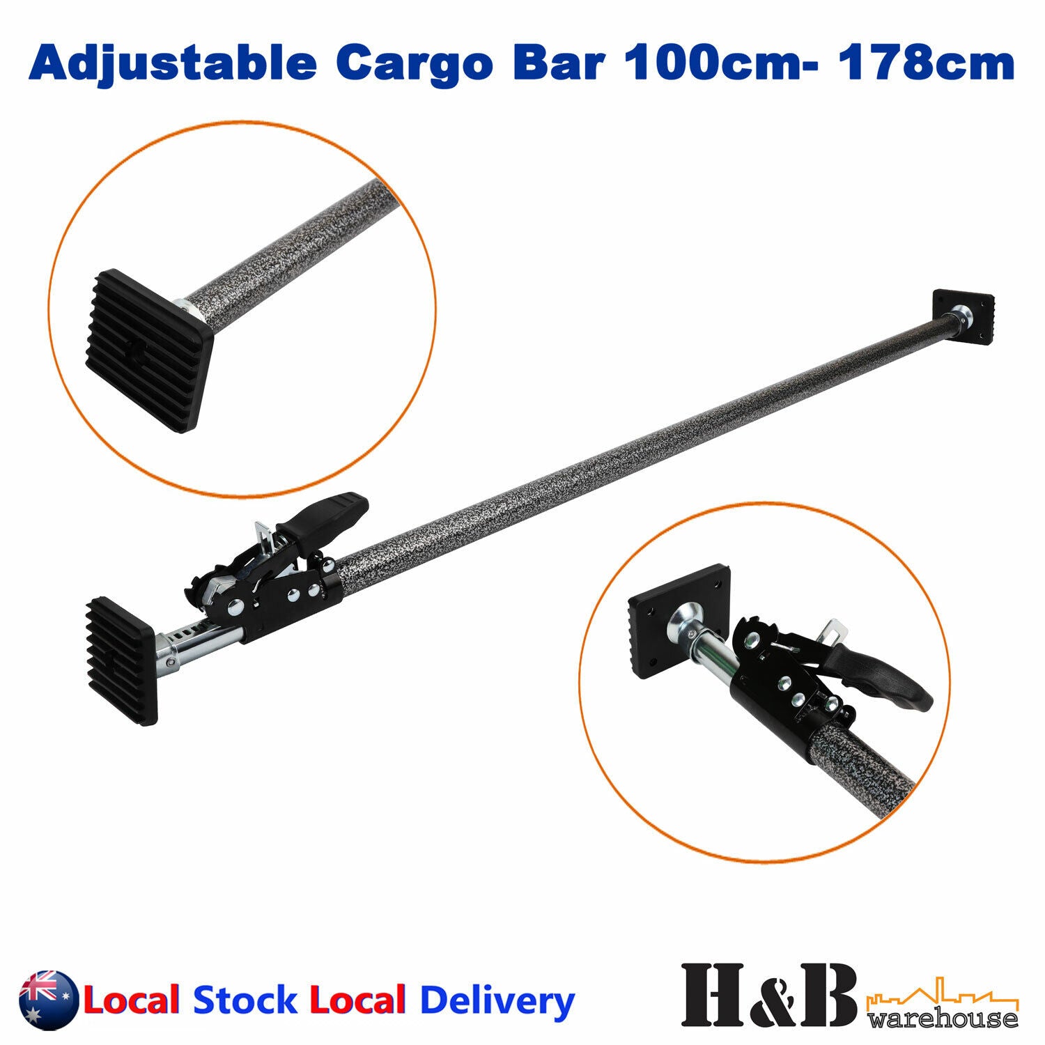Adjustable Ratchet Cargo Bar Barrier Divider 11.78M Load UTE Van Taiw