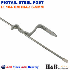 20 Pcs TREAD IN INSULATED STEEL PIGTAIL POSTS TRIP GRAZE PIG TAIL POST