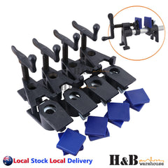 4 Sets Heavy Duty 3/4" H Style Gluing Pipe Clamp Woodworking Tools Clamp Pads