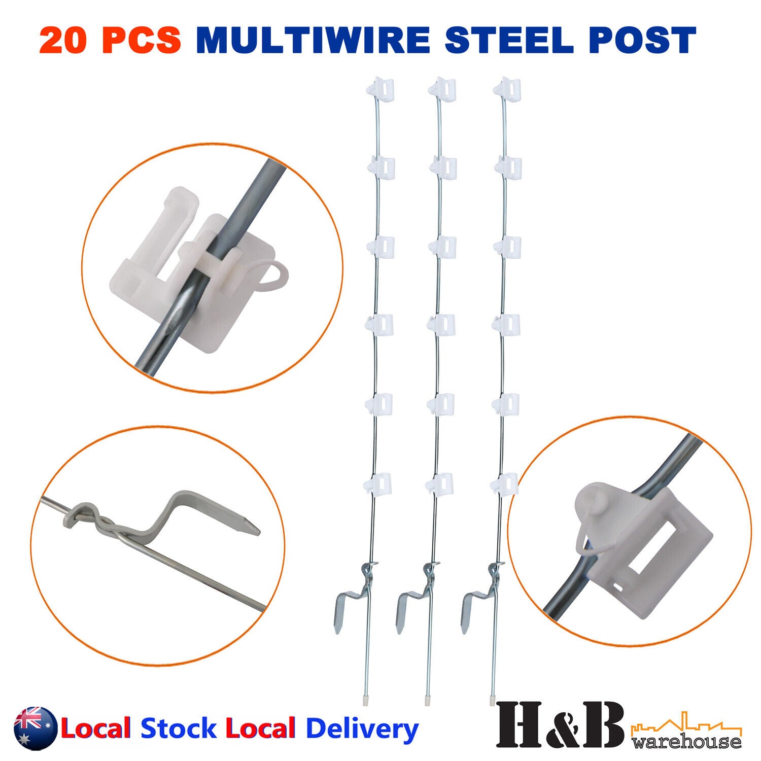Pigtail Posts Storage Racks 20 X Multi Wire Tread In Pigtail Steel Posts Electric Fence Pig Tail S ...