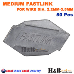50 X Medium Fastlink Fence Fencing Wire Joiners - WORKS WITH GRIPPLE® TENSIONING