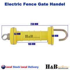5 Pcs Electric Fence Gate Handle Insulated Spring Handles Yellow