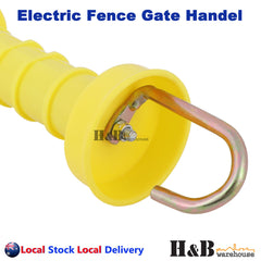 10 Pcs Electric Fence Gate Handle Insulated Spring Handles Yellow