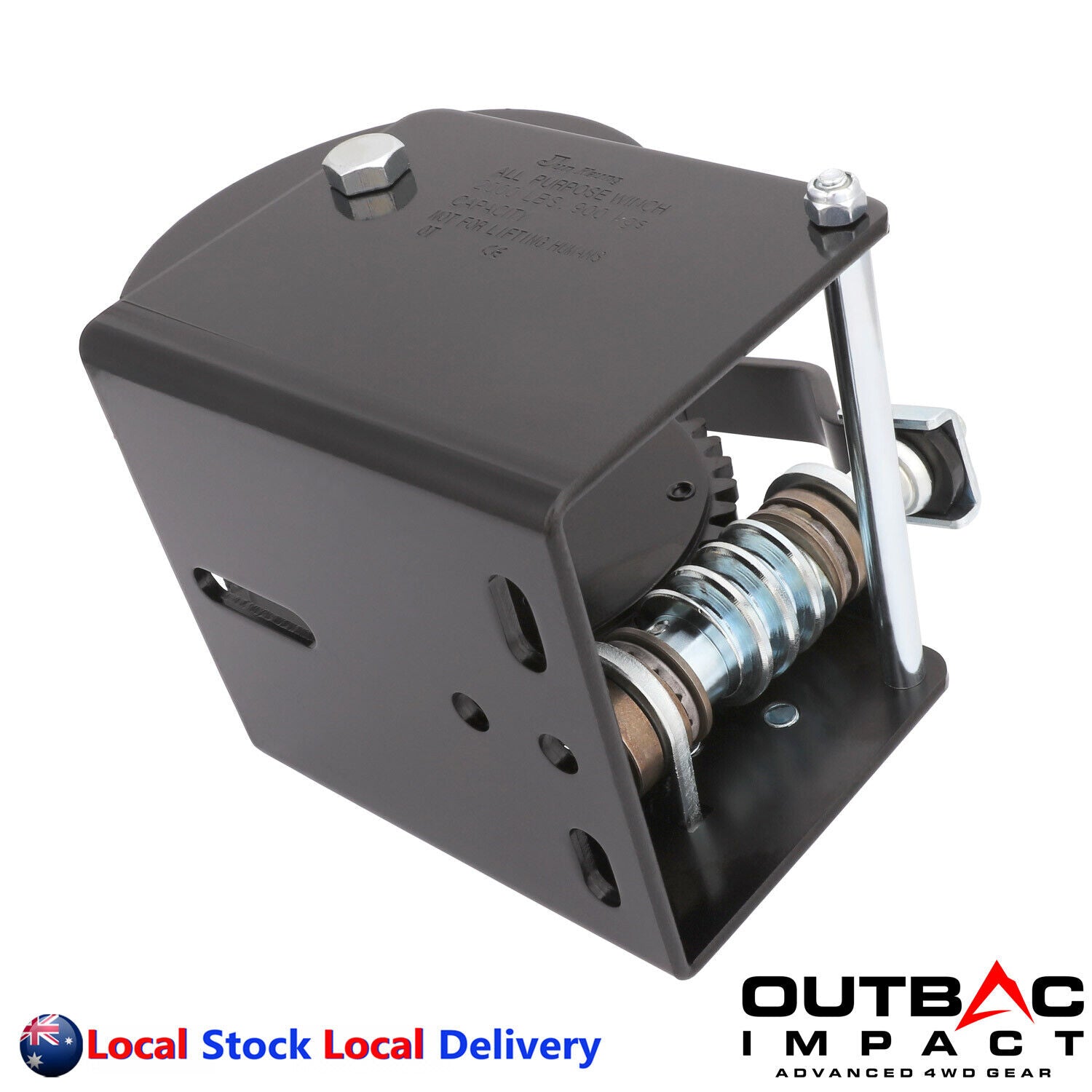 Professional 2000lbs / 900kgs Worm Winch Worm Gear Drive Non-Brake 41 ...