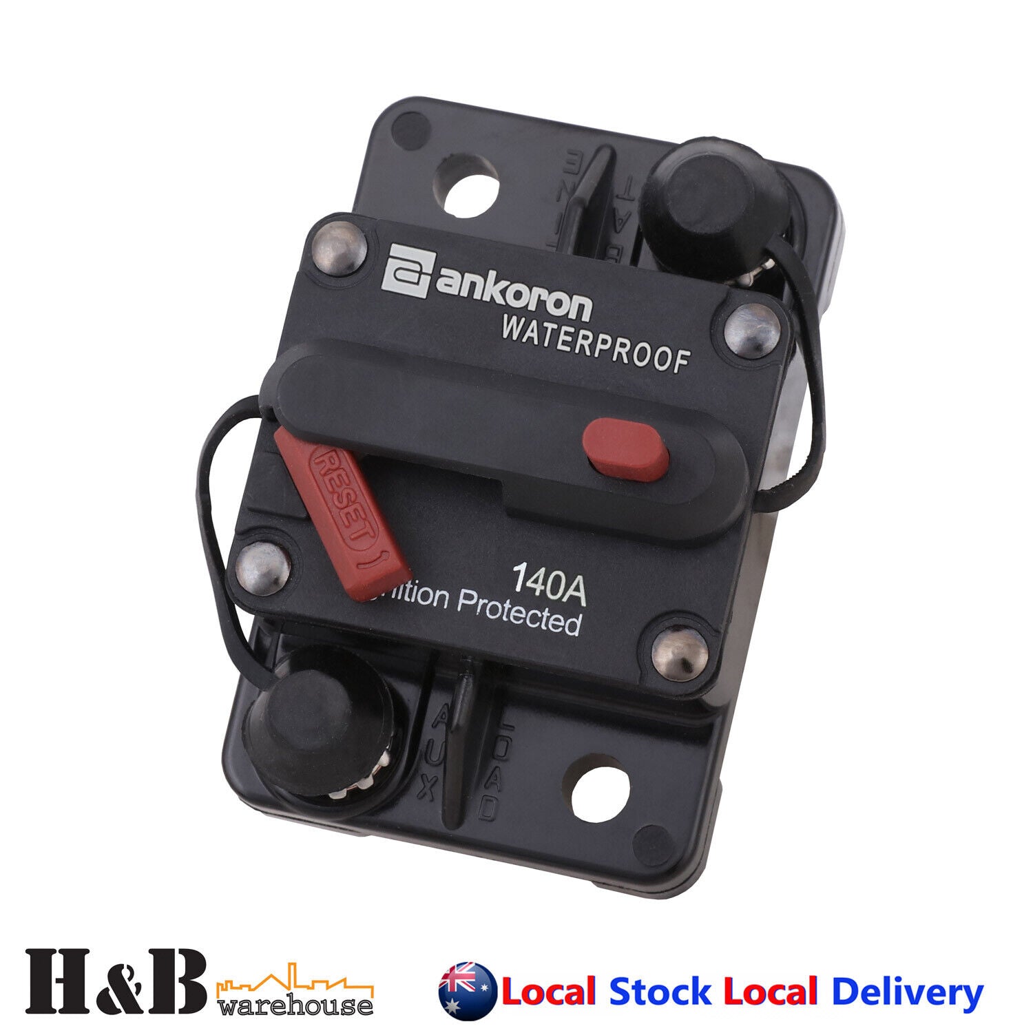 2x140AMP Circuit Breaker Dual Battery IP67 Waterproof 12V 24V Fuse Manual Reset