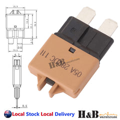 5A AMP Circuit Breaker STD Blade ATC Fuse Blocks Max 28Vdc Manual Reset