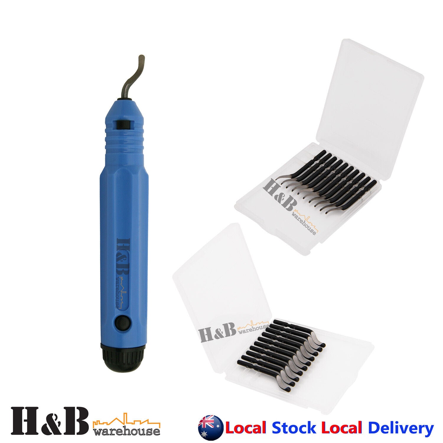 Pocket Deburrer Deburring Tool 365° Swivel Head Blades Tools Steel Pla ...