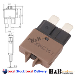 7.5A AMP Circuit Breaker STD Blade ATC Fuse Blocks Max 28Vdc Manual Reset